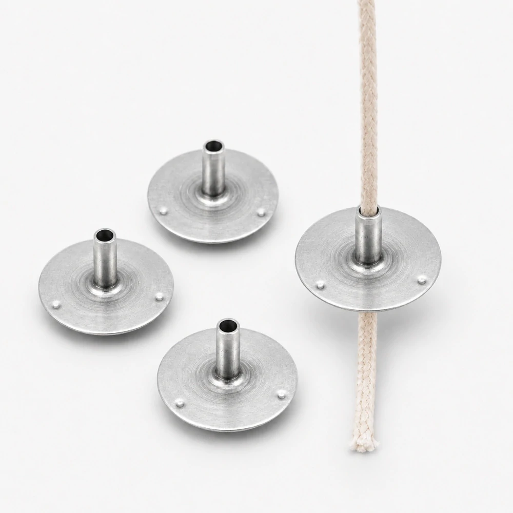 Kovový držák knotu do svíček - 16 × 3,2 × 6 mm