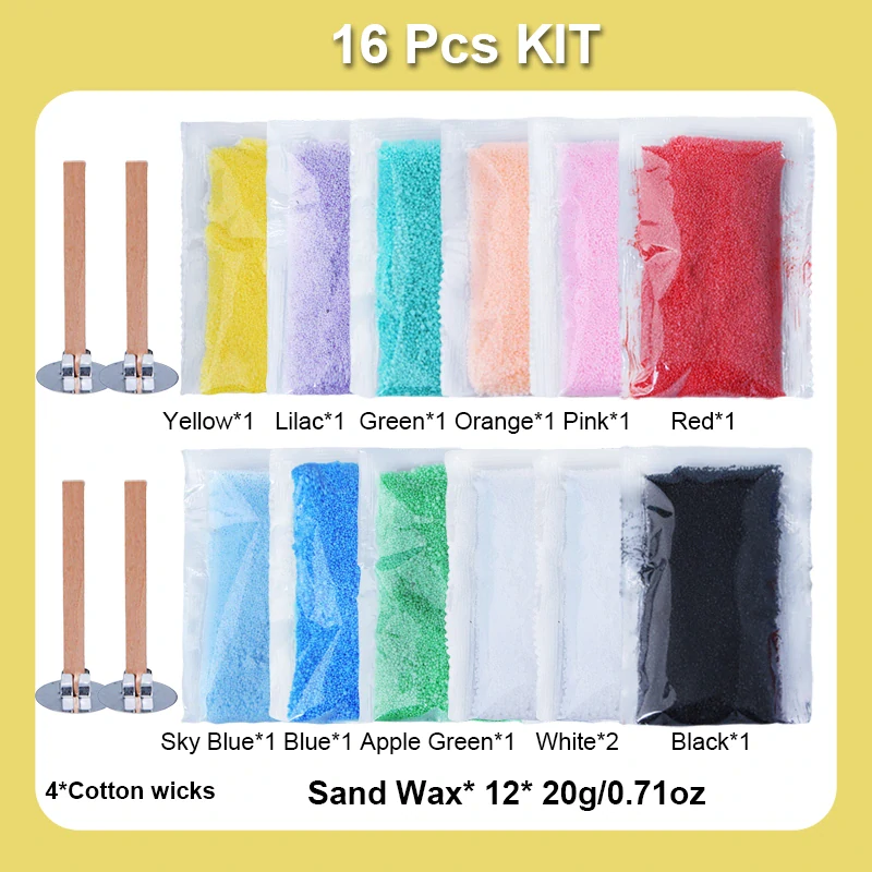Granulovaný vosk – sada pro výrobu svíček - 12 barev