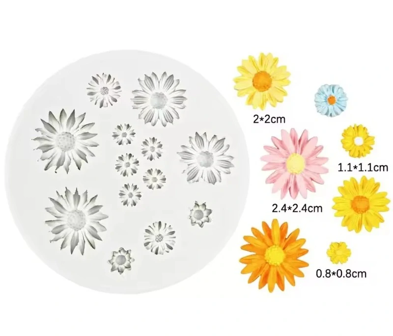 Forma silikonová - květy sedmikrásky a kopretiny