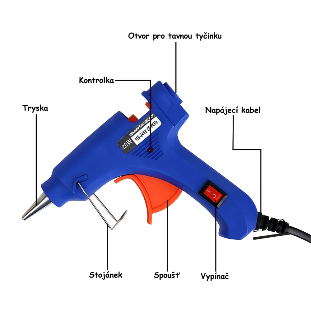 Elektrická tavná pistole 20W