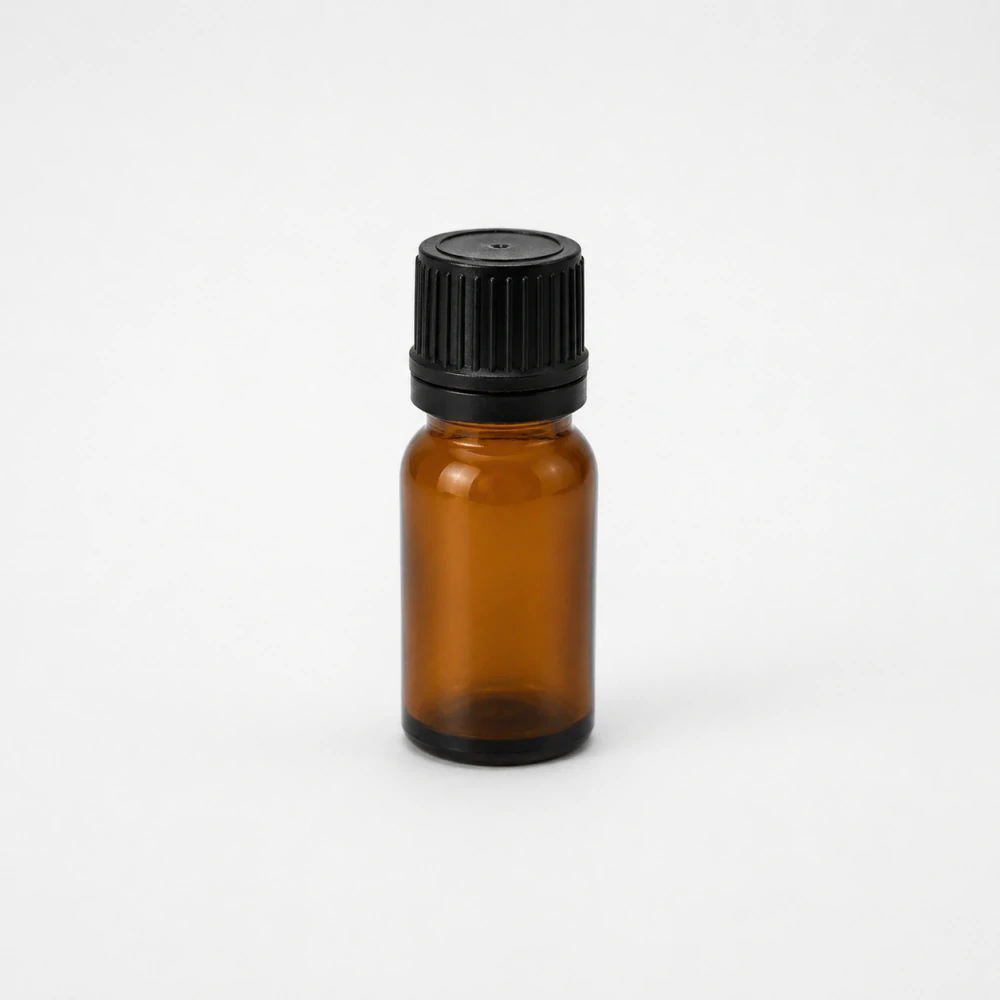 Hnědá skleněná lahvička 10 ml s uzávěrem