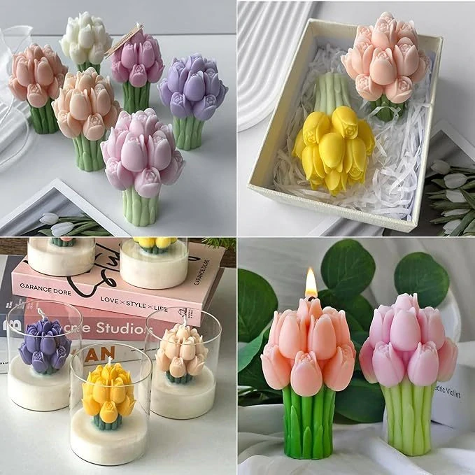 Silikonová forma Jarní kytice tulipánů