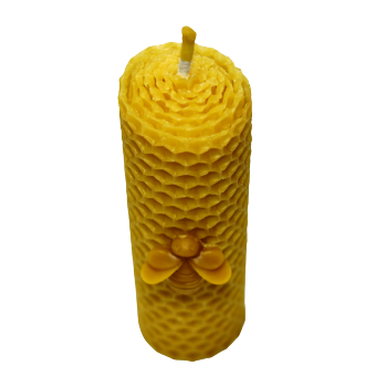 Svíčka ze včelího vosku motaná 10x3cm