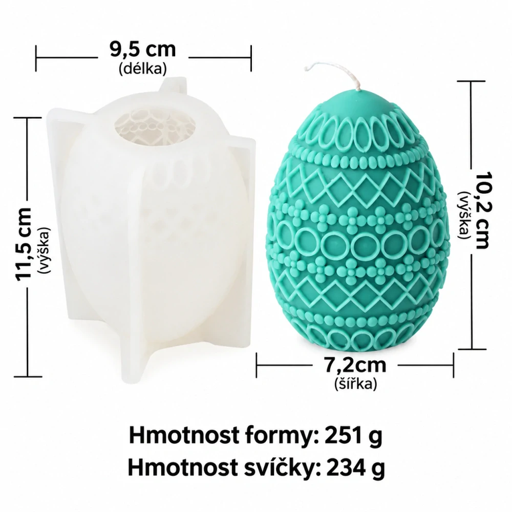 Forma na svíčky - Velikonoční vajíčko MAXI