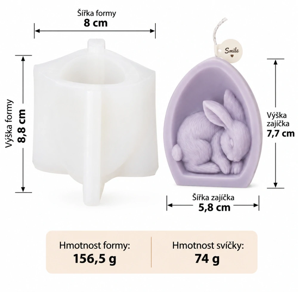 Silikonová forma Králíček ve vajíčku