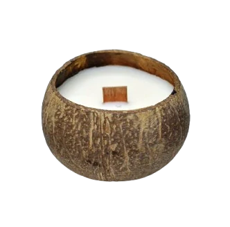 Svíčka v kokosovém ořechu s vůní Růže