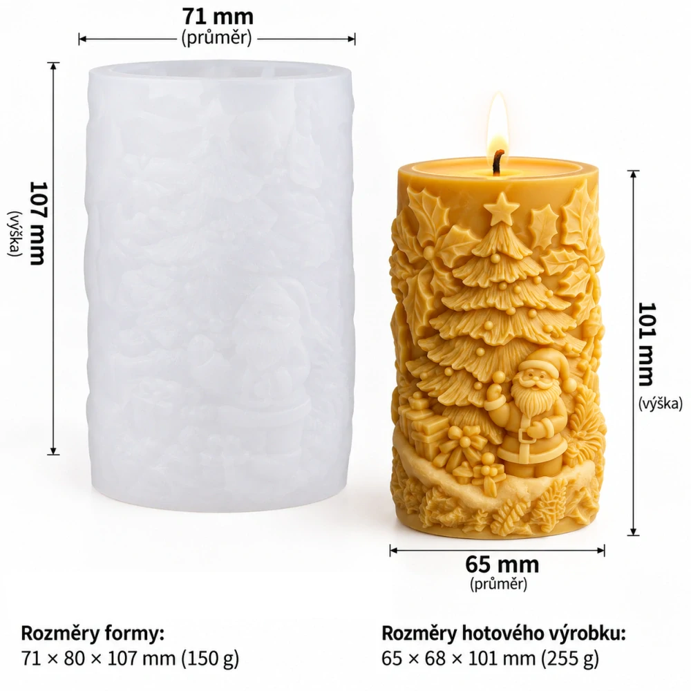 Silikonová forma Vánoční stromek s dárky