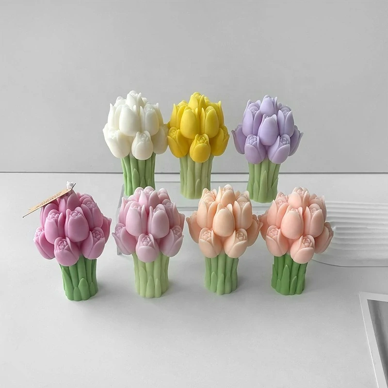 Silikonová forma Jarní kytice tulipánů