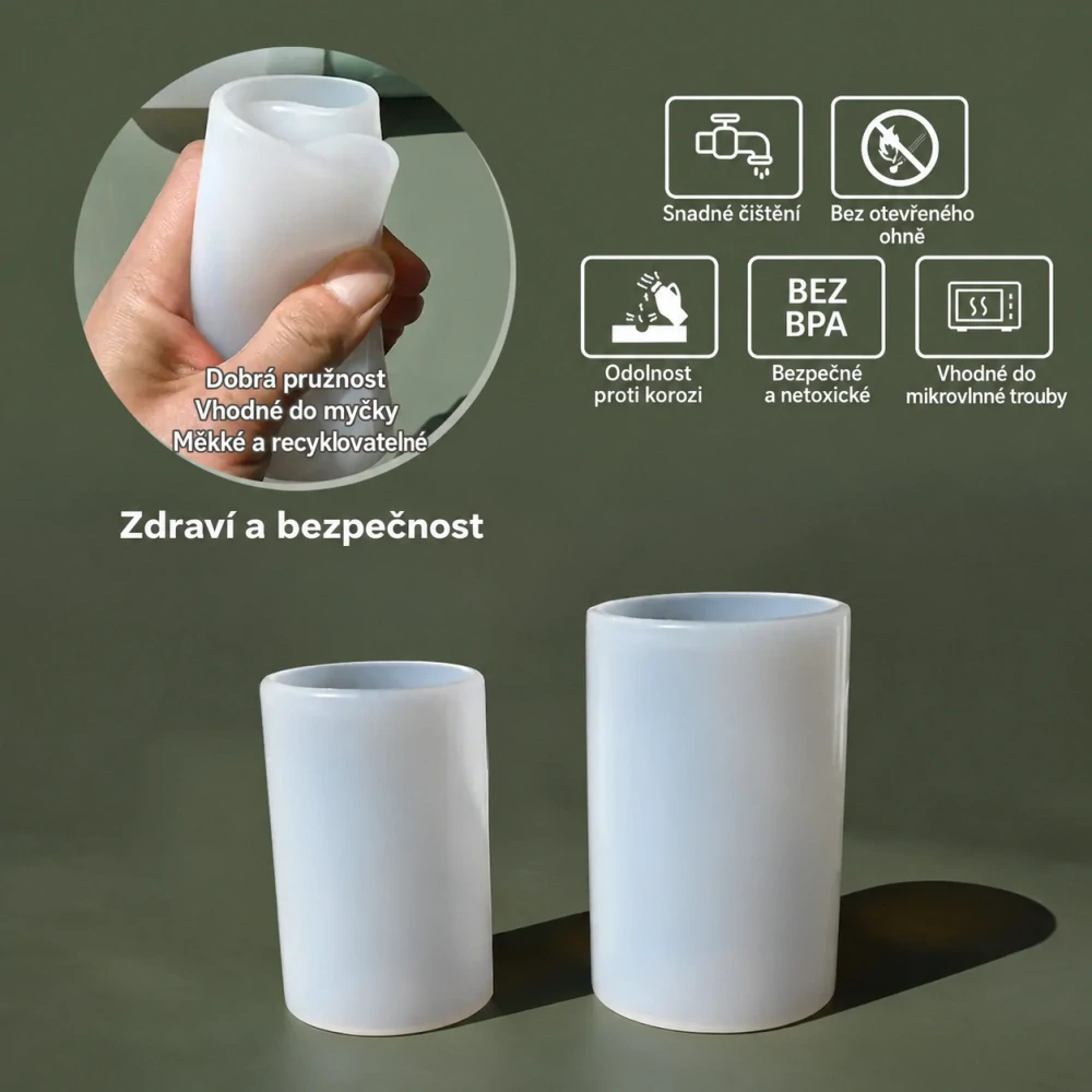Silikonová forma na válcovou svíčku