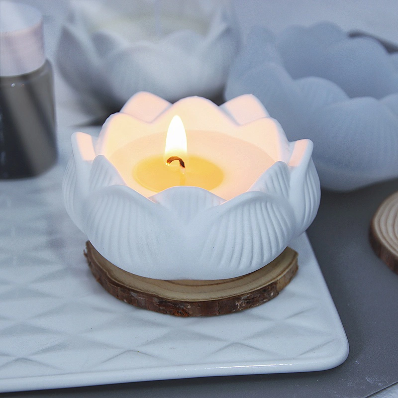 DIY sada na výrobu svícnu a svíčky Lotos