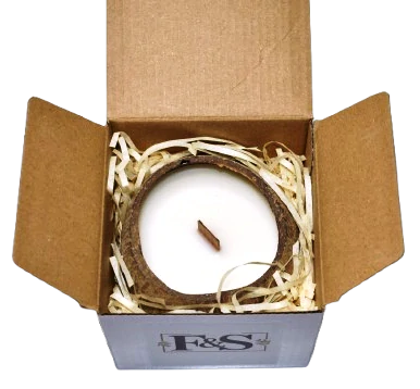 Svíčka v kokosovém ořechu s vůní Vanilky