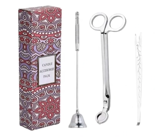 Sada nástrojů pro péči o svíčky – Elegant Silver