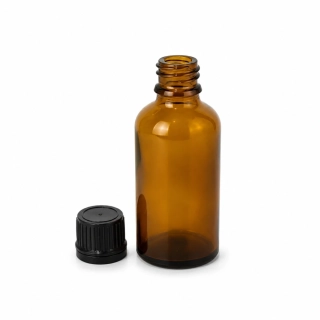 Lahvička z hnědého skla 100 ml s uzávěrem