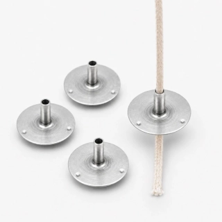 Kovový držák knotu do svíček - 12,5 × 2,6 × 4 mm