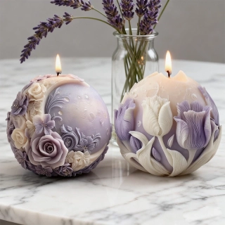Silikonová forma Květinová koule – Růže / Tulipány